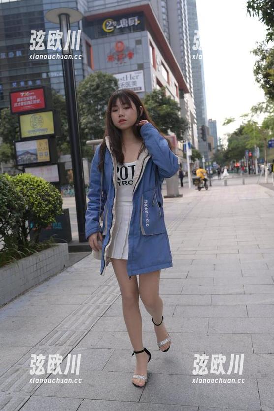 魔镜街拍 - 美图来袭！看婷婷怎么把灰裙穿出气质OL的感觉